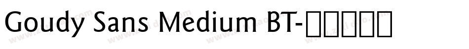 Goudy Sans Medium BT字体转换